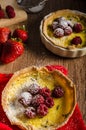 Lemon tart with rosemary and berries Royalty Free Stock Photo