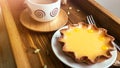 Lemon tarts and coffee Royalty Free Stock Photo