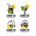 Lemon Tea Fresh and healthy Badge Collection product label healthy