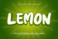 Lemon text effect with light green background