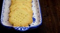 Lemon Thyme Flower Shaped Shortbread Cookies Royalty Free Stock Photo