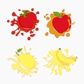 Lemon, tomato, apple