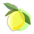 Lemon with transparency overlay effect