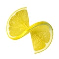 Lemon twist slice isolated on white background Royalty Free Stock Photo