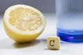 Lemon and vitamin C pill