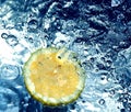 Lemon in water Royalty Free Stock Photo