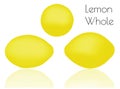 Lemon Whole on white background