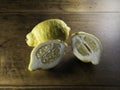 Lemon On Wooden Table