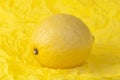 Lemon on a yellow background Royalty Free Stock Photo