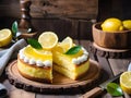 Lemon yogurt mousse cake