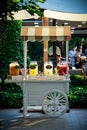 Lemonade bar. Wedding decor table setting and flowers. Wedding Flower Arrangement Table Setting Series