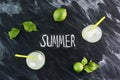 Lemonade on blackboard summer