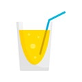 Lemonade cocktail icon, flat style