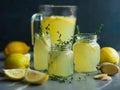 Lemonade drink with lemons