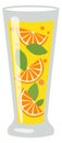 Lemonade glass. Cartoon summer refreshment drink icon