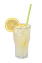 Lemonade in a glass isolated