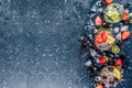 Lemonade, infused water with fresh berries Royalty Free Stock Photo