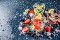 Lemonade, infused water with fresh berries Royalty Free Stock Photo