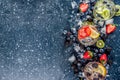 Lemonade, infused water with fresh berries Royalty Free Stock Photo