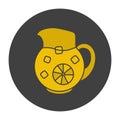 Lemonade jug glyph color icon Royalty Free Stock Photo