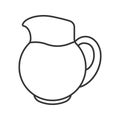 Lemonade jug linear icon Royalty Free Stock Photo