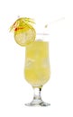 Lemonade with lemon and an umbrella Royalty Free Stock Photo