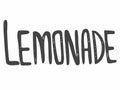 Lemonade lettering with lemon label. Brush calligraphy of word lemonade. Fresh, cold, homemade, sweet lemon fresh drink. Vector