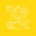 Lemonade lettering and lemons