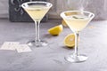 Lemonade martini with rosemary