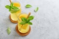 Lemonade with orange and basil Royalty Free Stock Photo