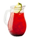 Lemonade Pitcher. Cherry Lemonade Drink with Ice Royalty Free Stock Photo