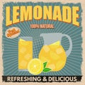 Lemonade retro poster Royalty Free Stock Photo