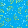 Lemonade seamless vector pattern. Royalty Free Stock Photo