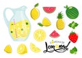 Lemonade summer set Royalty Free Stock Photo