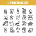 Lemonade Tasty Drink Collection Icons Set Vector Royalty Free Stock Photo