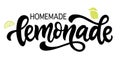 Lemonade vector logo badge, calligraphy logotype