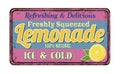 Lemonade vintage rusty metal sign