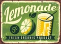 Lemonade vintage tin sign Royalty Free Stock Photo