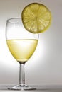 Lemonade in a wineglass