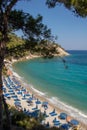 Lemonakia beach in Samos island Royalty Free Stock Photo