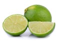 lemonds on the white groundback Royalty Free Stock Photo