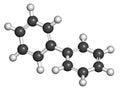 Lemonene biphenyl, diphenyl preservative molecule. Royalty Free Stock Photo