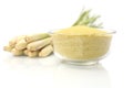 Lemongrass balt salts in a bowl,