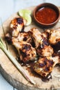 Lemongrass Chicken Wings Barbecue for Summer Royalty Free Stock Photo