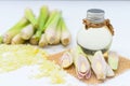 Lemongrass essential Oil with Aromatherapy Royalty Free Stock Photo