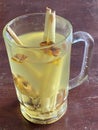 Lemongrass ginger in a glass, a traditional Indonesian drink