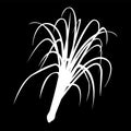Lemongrass plant isolated logo icon. white silhouette.