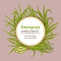 Lemongrass vector frame