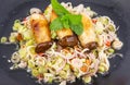 Lemongrass salad with grill mushroom