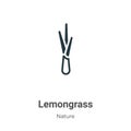 Lemongrass vector icon on white background. Flat vector lemongrass icon symbol sign from modern nature collection for mobile